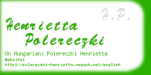 henrietta polereczki business card